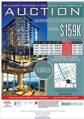 Terrazzo Auction flyer