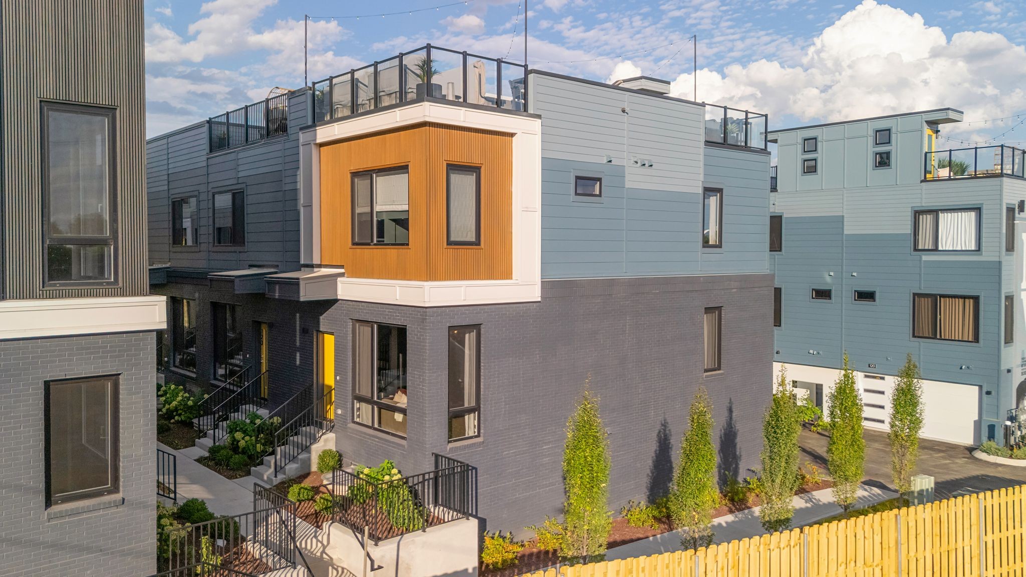 Horizon Nashville short term rental townhomes in River District with rooftop terraces and CL zoning eligibility
