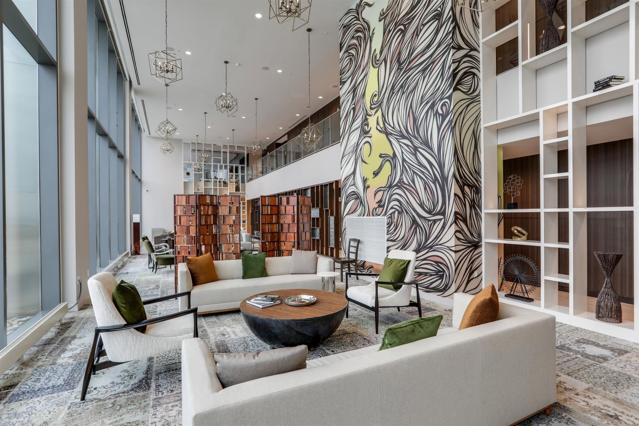505 Nashville resident lounge and club room overlooking Downtown