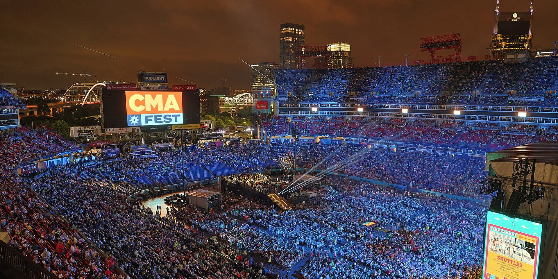 CMA Fest 2026 crowd in downtown Nashville during the short-term rental peak demand window