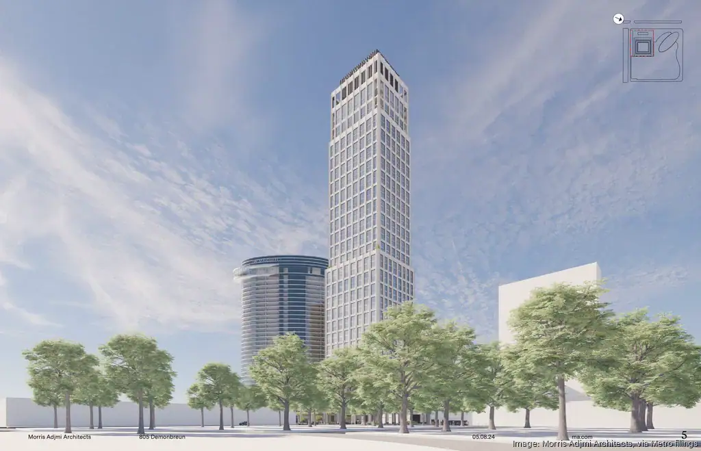 Architectural rendering of the planned St. Regis Nashville tower by Turnberry Associates, a 39-story building with 177 hotel rooms and 11 branded condo residences