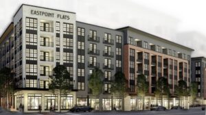 Eastpoint Flats 323-unit affordable housing development site at 501 South Second Street on Nashville's East Bank