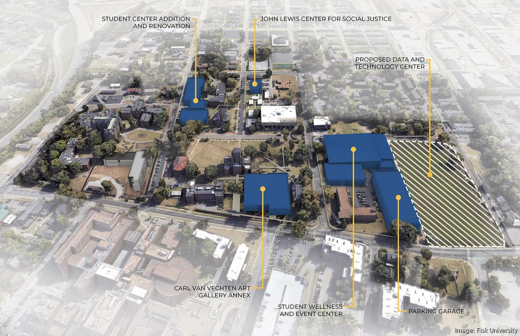 Fisk University Quantum Leap $1 billion master plan rendering showing $400 million Innovation Center data center academic space North Nashville May 2026