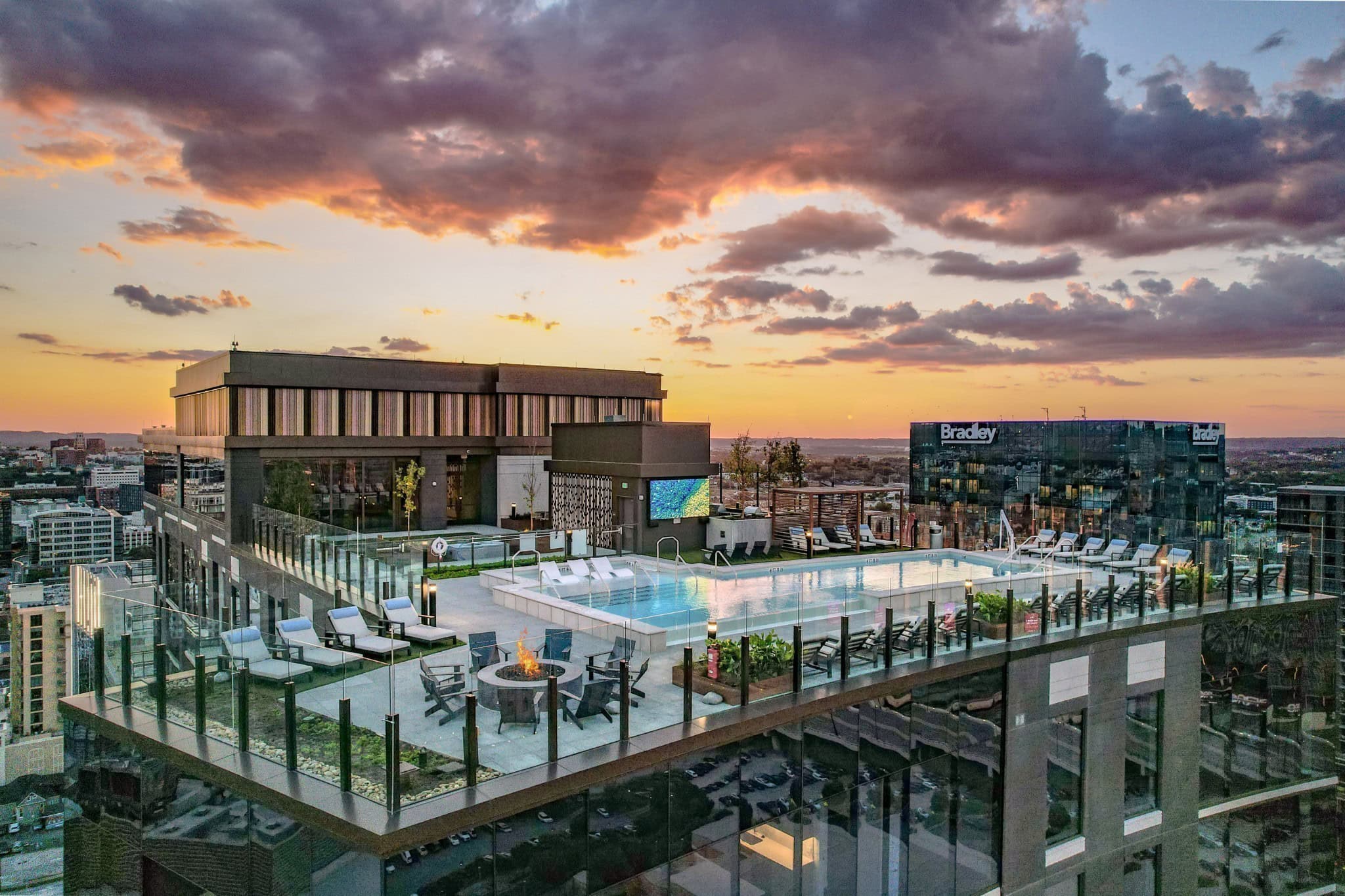 Pullman at Gulch Union resort-style pool with rooftop amenity deck