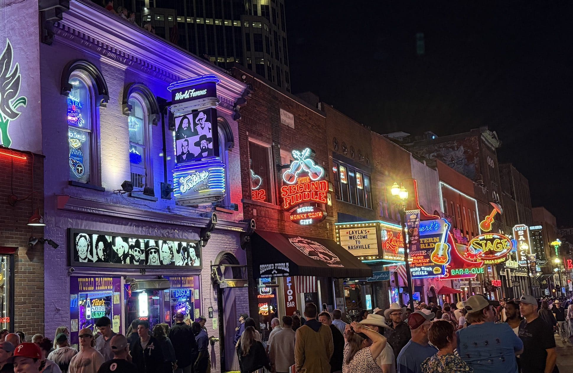 Downtown Nashville skyline view representing the Central Business Improvement District tax zone where the Metro Council rejected the proposed nine million dollar CBID budget on June 2, 2026 over pedestrian safety and Nashville Downtown Partnership accountability concerns