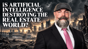 Grant Hammond before a ruined Nashville skyline under the headline: Is artificial intelligence destroying the real estate world?