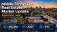 Middle Tennessee real estate market update for September 2026 over an aerial view of the Nashville skyline at dusk, with the average sale price at $631,993 up 5%, 2,927 new contracts down 3%, and 5.41 months of supply in the Nashville housing market